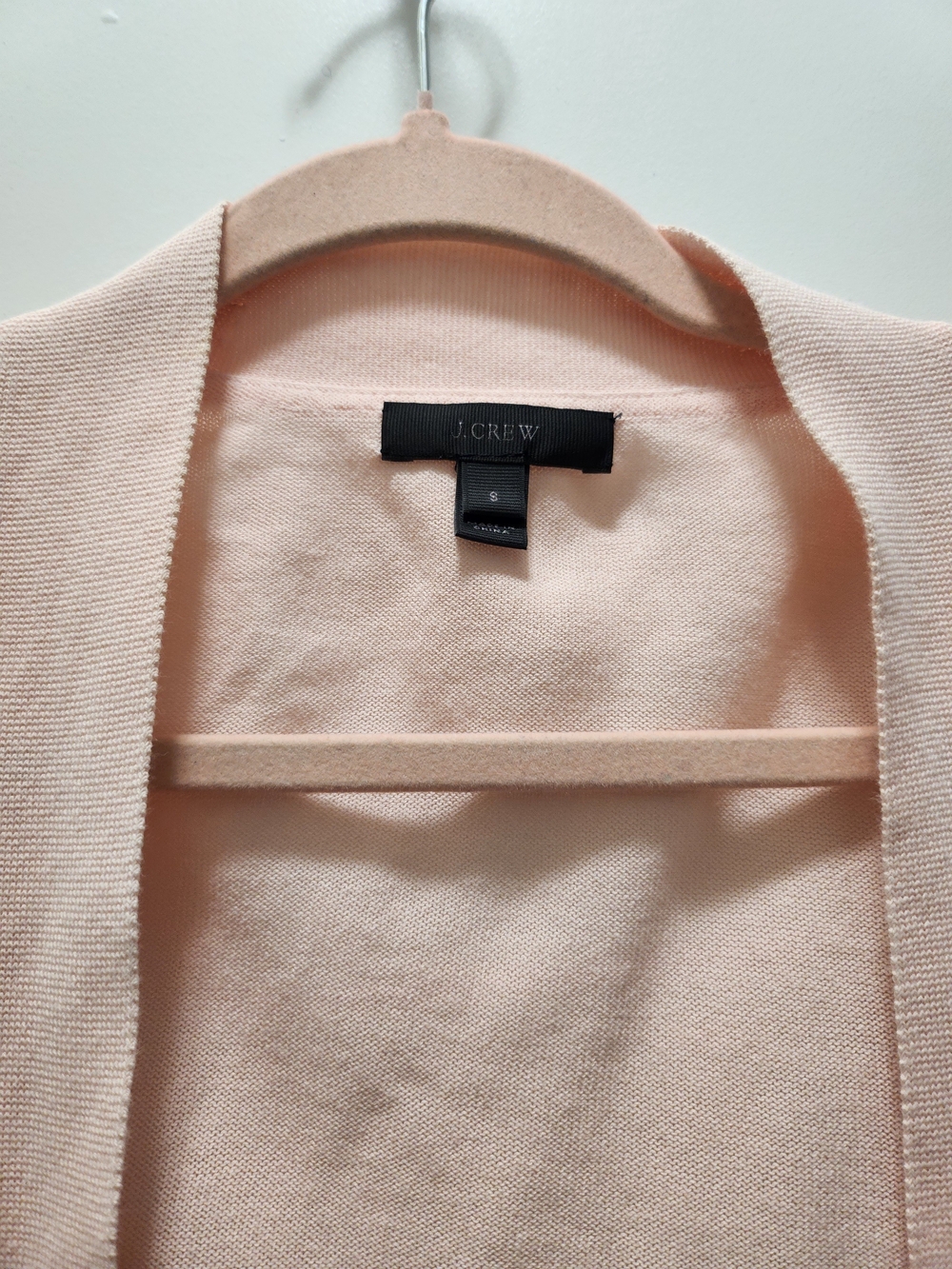 J. Crew Light Peach Open Front Knit Blazer